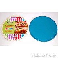 casaWare Ceramic Coated NonStick 13.5-Inch Pizza Pan (Cream/Blue) - B00HXXLM9K